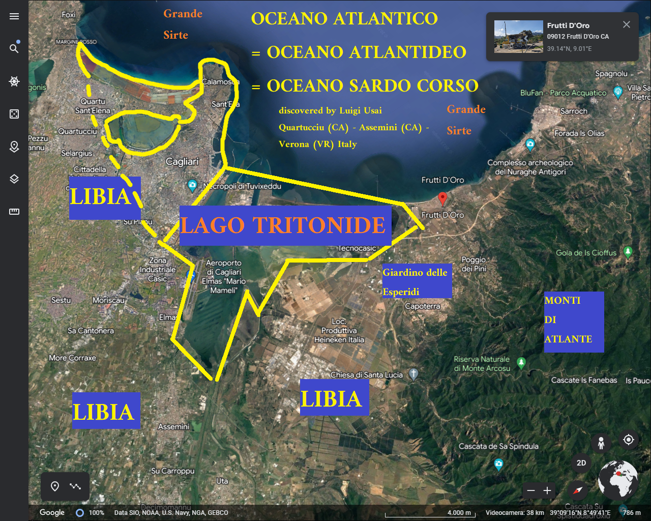 Tritonide lake, garden of the Hesperides, Libya Herodotea Sardinia, Atlas mountains